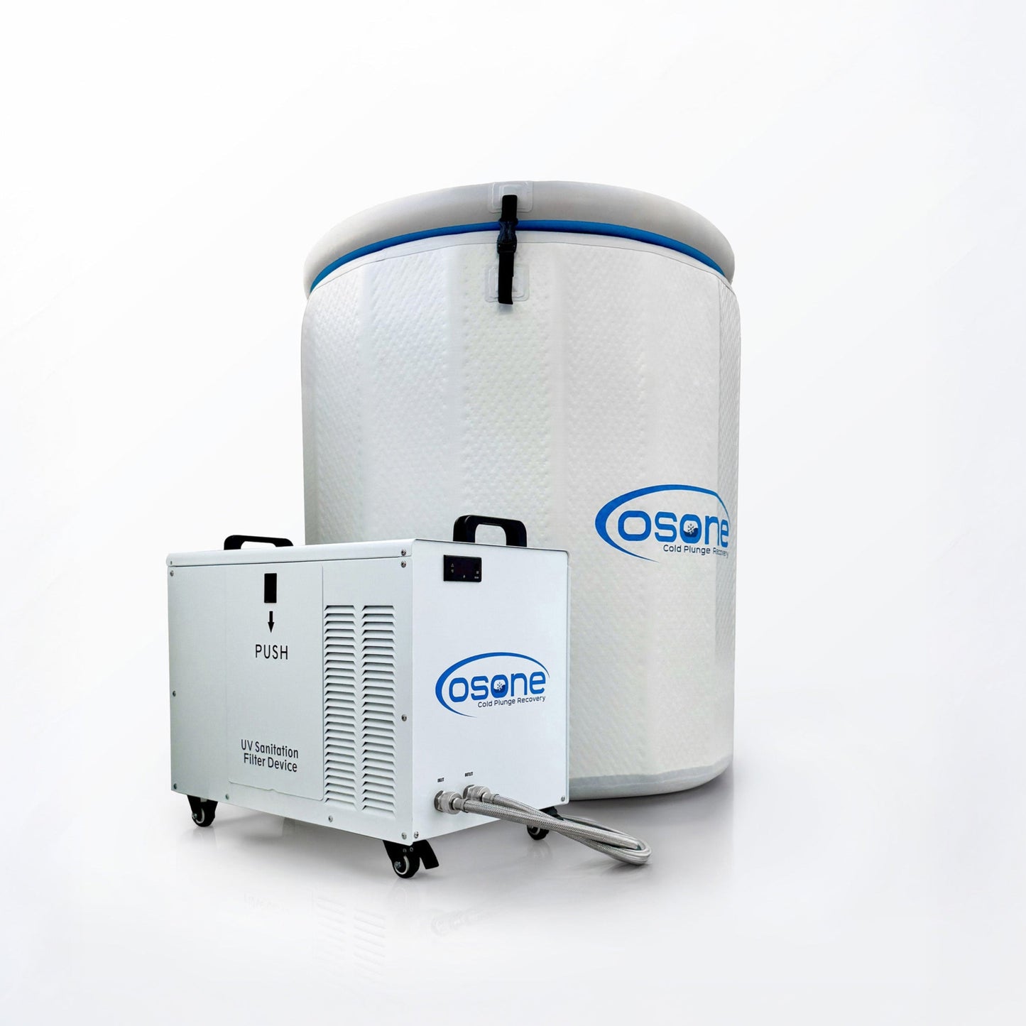 OSONE HydroBarrel Cold Plunge Ice Bath with Pro 1 HP Water Chiller