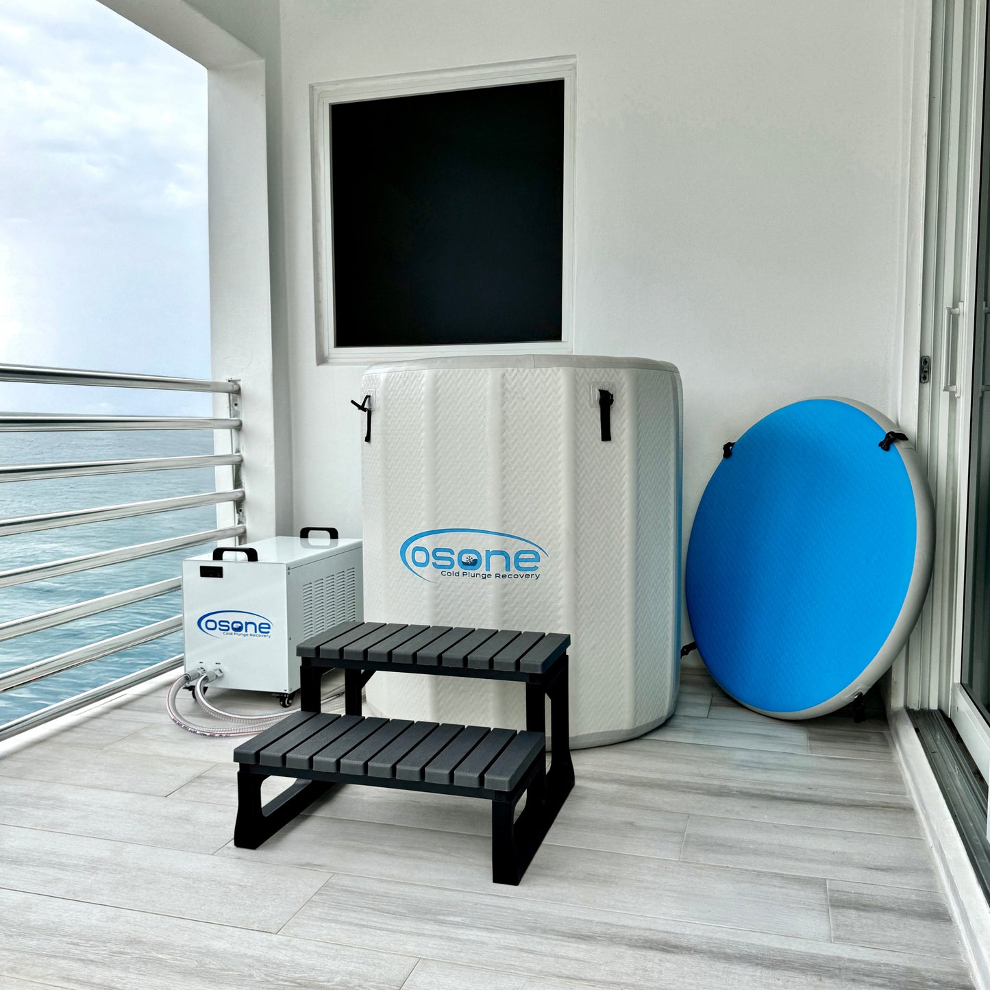 OSONE HydroBarrel Cold Plunge Ice Bath with Pro 1 HP Water Chiller