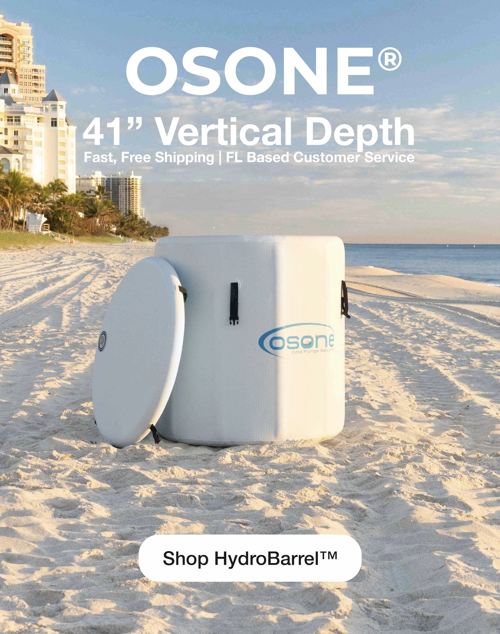 OSONE HydroBarrel Vertical Cold Plunge Barrel