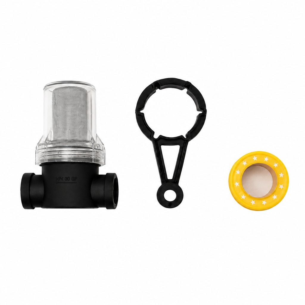 40-Mesh Filter, Filter Wrench, Plumber's Tape
