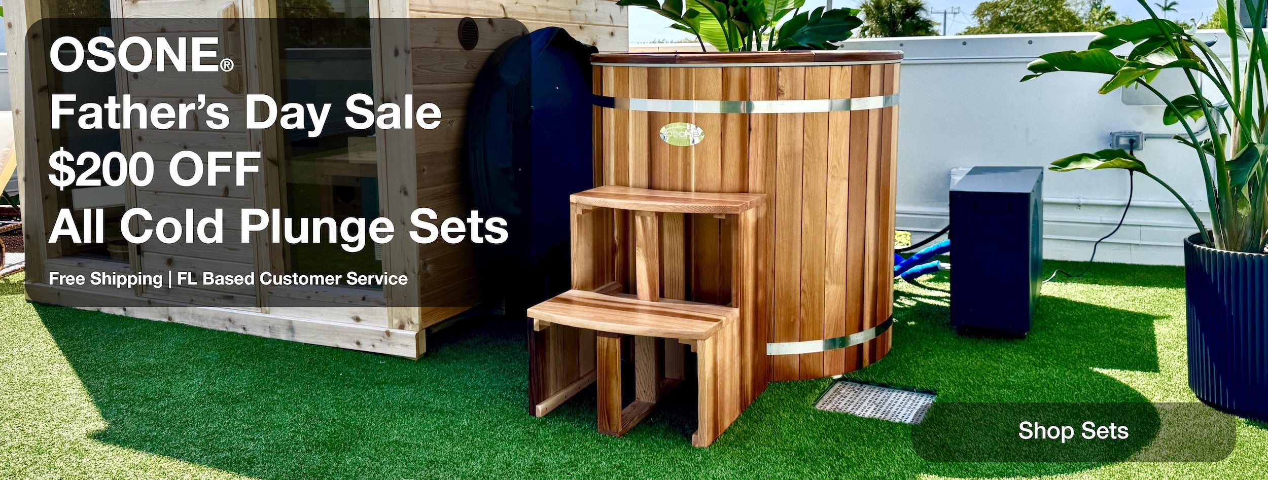 OSONE HydroGen Cedar Barrel Cold Plunge