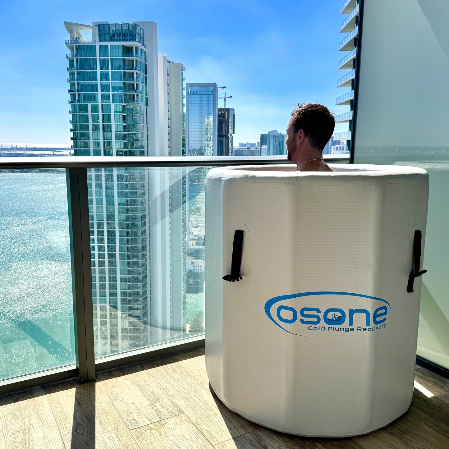 OSONE HydroBarrel Cold Plunge Ice Bath with Pro 1 HP Water Chiller