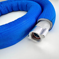 Steel braided clear hoses with condensation sleeves