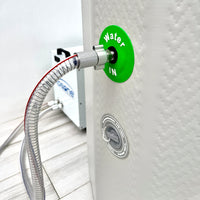 Steel braided clear hoses with condensation sleeves