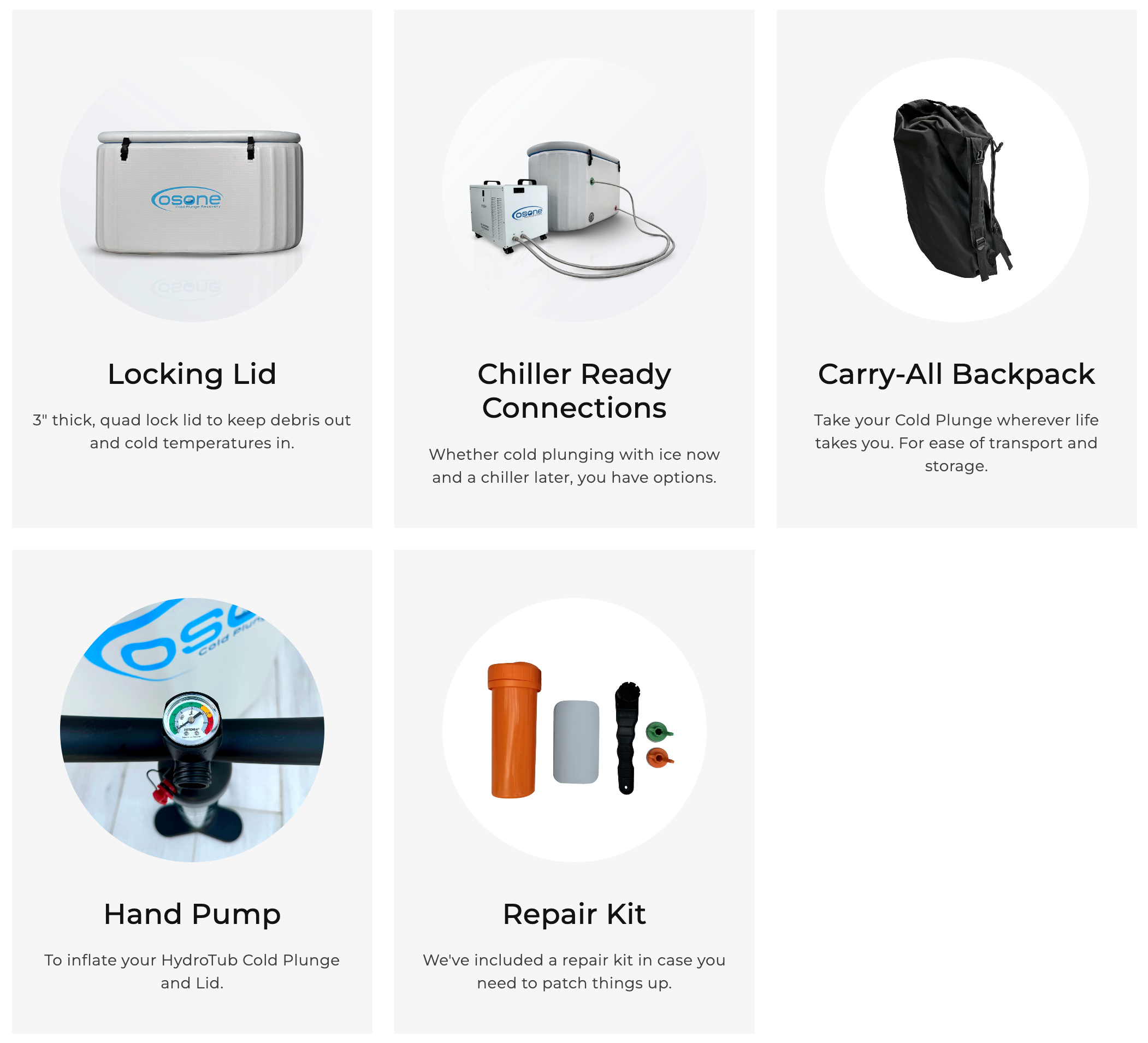 Included Items in Osone HydroTub
