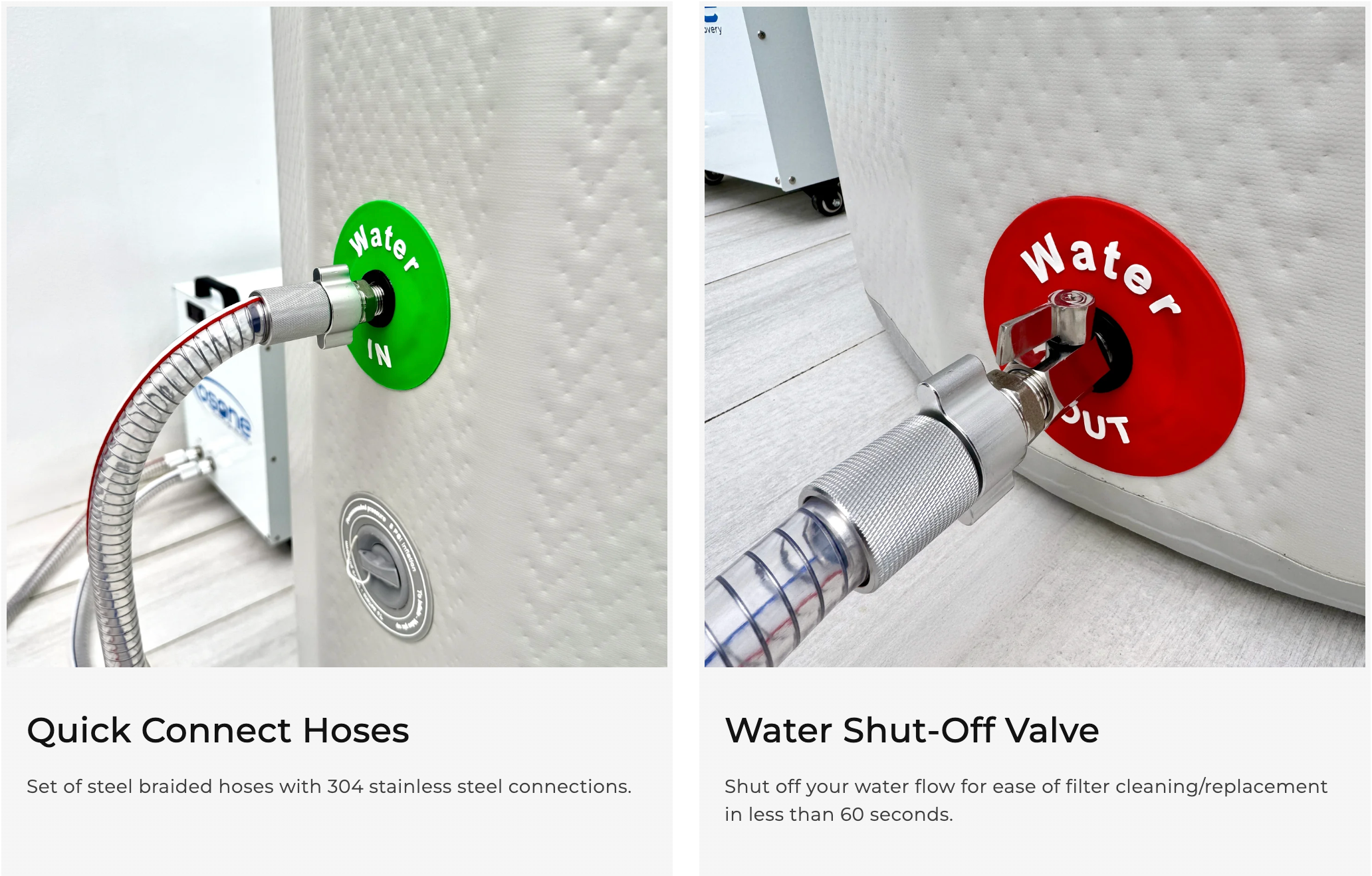 Included Items: Quick Connect Hoses, Water Shut-Off Valve