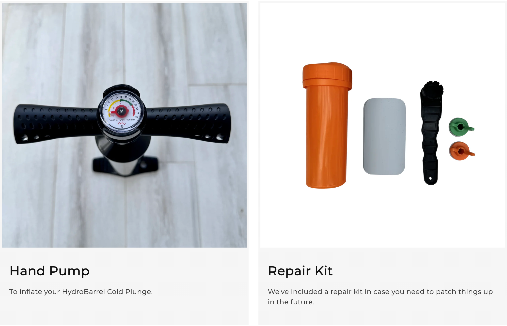 Included Items: Hand Pump, Repair Kit