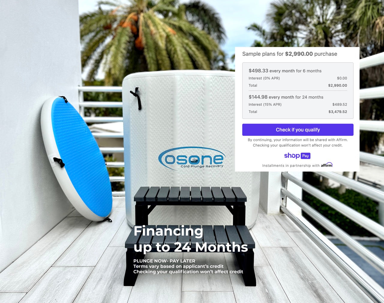 Finance up to 24 months with Shop Pay and Affirm