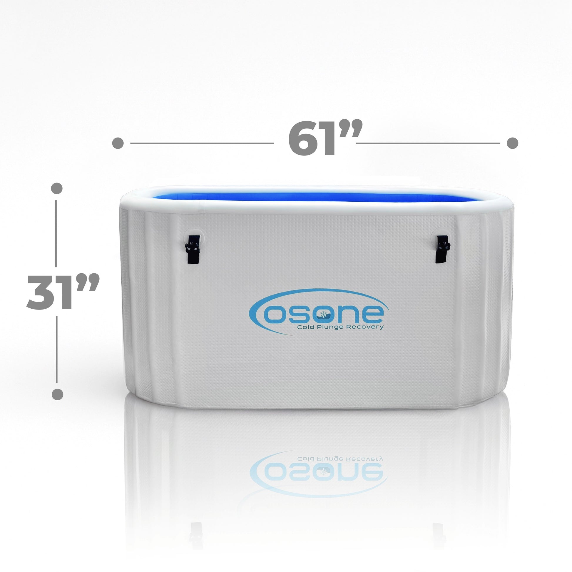 Osone HydroTub Ice Bath Cold Plunge measurements 60" L x 30" W x 31" H