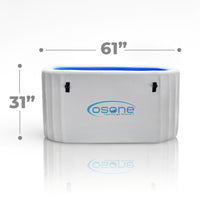 Osone HydroTub Ice Bath Cold Plunge measurements 60" L x 30" W x 31" H